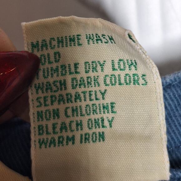 Vintage 90s L.L. Bean Tunic Top Women's Medium Collarless Cotton Canvas Utility - Picture 5 of 8